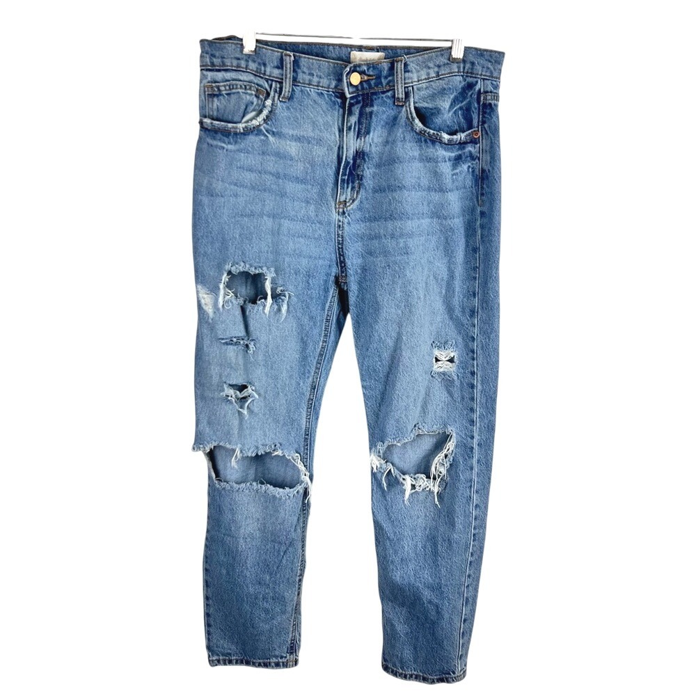 Altard State Womens‎ Denim Jeans Size 30 Blue Distressed Ripped Straight Leg